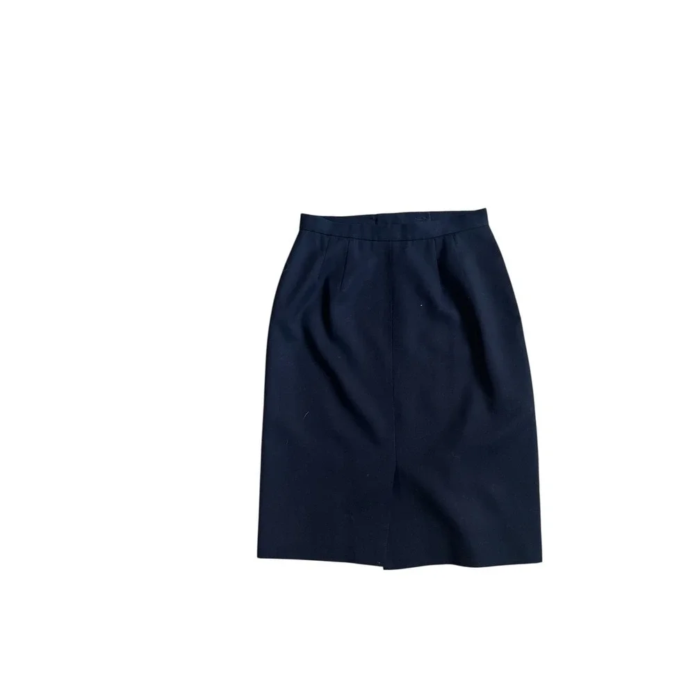 Brooks Brothers Black Wool Pencil  Sz 10 | Office Career Minimalist Corpcore